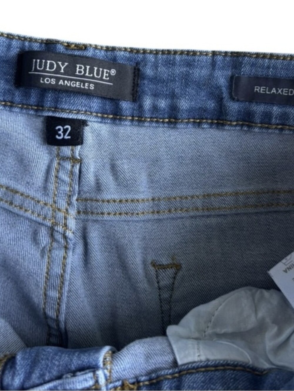 Judy Blue Relaxed Fit Medium Wash Denim Cropped Jeans, Size 32 - Picture 4 of 6